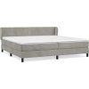 Box spring postel s matrací 200x200 cm samet [3127451] (Barva Světle šedá)