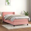 Box spring postel s matrací 100x200 cm samet [3127418] (Barva Tmavě zelená)