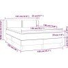 Box spring postel s matrací 140x190 cm samet [3127430] (Barva Tmavě zelená)