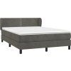 Box spring postel s matrací 140x190 cm samet [3127430] (Barva Tmavě zelená)