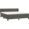 Box spring postel s matrací 180x200 cm samet [3127686] (Barva Tmavě šedá)