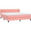 Box spring postel s matrací 180x200 cm samet [3127686] (Barva Tmavě šedá)