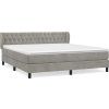 Box spring postel s matrací 180x200 cm samet [3127686] (Barva Tmavě šedá)