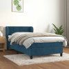 Box spring postel s matrací 90x200 cm samet [3127472] (Barva Tmavě zelená)