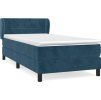 Box spring postel s matrací 90x200 cm samet [3127472] (Barva Tmavě zelená)