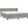 Box spring postel s matrací 160x200 cm samet [3127439] (Barva Světle šedá)