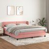 Box spring postel s matrací 160x200 cm samet [3127439] (Barva Světle šedá)