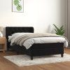 Box spring postel s matrací 80 x 200 cm samet [3127637] (Barva Světle šedá)