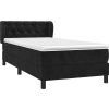 Box spring postel s matrací 80 x 200 cm samet [3127637] (Barva Světle šedá)
