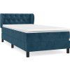 Box spring postel s matrací 80 x 200 cm samet [3127637] (Barva Světle šedá)