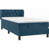 Box spring postel s matrací 80 x 200 cm samet [3127637] (Barva Světle šedá)