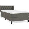 Box spring postel s matrací 80 x 200 cm samet [3127637] (Barva Světle šedá)