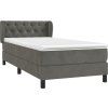 Box spring postel s matrací 80 x 200 cm samet [3127637] (Barva Světle šedá)