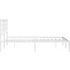 Kovový rám postele s čelem 140 x 200 cm [355611] (Barva Bílá)