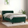 Box spring postel s matrací 100x200 cm samet [3127659] (Barva Tmavě moddrá)