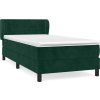 Box spring postel s matrací 90x190 cm samet [3127466] (Barva Tmavě zelená)