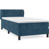 Box spring postel s matrací 90x190 cm samet [3127466] (Barva Tmavě zelená)