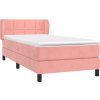 Box spring postel s matrací 90x190 cm samet [3127466] (Barva Tmavě zelená)