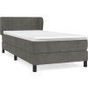 Box spring postel s matrací 90x190 cm samet [3127466] (Barva Tmavě zelená)