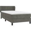 Box spring postel s matrací 90x190 cm samet [3127466] (Barva Tmavě zelená)