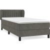 Box spring postel s matrací 90x190 cm samet [3127587] (Barva Tmavě moddrá)