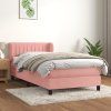 Box spring postel s matrací 90x190 cm samet [3127587] (Barva Tmavě moddrá)