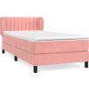 Box spring postel s matrací 90x190 cm samet [3127587] (Barva Tmavě moddrá)