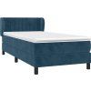 Box spring postel s matrací 90x190 cm samet [3127587] (Barva Tmavě moddrá)