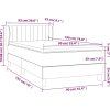Box spring postel s matrací 90x190 cm samet [3127587] (Barva Tmavě moddrá)