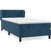 Box spring postel s matrací 90x190 cm samet [3127587] (Barva Tmavě moddrá)
