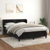 Box spring postel s matrací 140x200 cm samet [3127435] (Barva Černá)