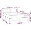 Box spring postel s matrací 140x200 cm samet [3127435] (Barva Černá)