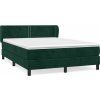 Box spring postel s matrací 140x200 cm samet [3127435] (Barva Černá)