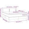 Box spring postel s matrací 140x200 cm samet [3127435] (Barva Černá)