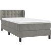 Box spring postel s matrací 80 x 200 cm samet [3127701] (Barva Tmavě moddrá)