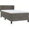 Box spring postel s matrací 80 x 200 cm samet [3127458] (Barva Tmavě šedá)
