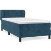 Box spring postel s matrací 80 x 200 cm samet [3127458] (Barva Tmavě šedá)