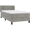 Box spring postel s matrací 80 x 200 cm samet [3127458] (Barva Tmavě šedá)