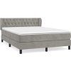 Box spring postel s matrací 140x190 cm samet [3127667] (Barva Světle šedá)