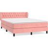 Box spring postel s matrací 140x200 cm samet [3127678] (Barva Růžová)