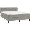 Box spring postel s matrací 140x200 cm samet [3127678] (Barva Růžová)