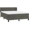 Box spring postel s matrací 140x200 cm samet [3127678] (Barva Růžová)