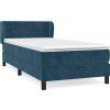 Box spring postel s matrací 80 x 200 cm samet [3127521] (Barva Tmavě moddrá)
