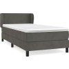 Box spring postel s matrací 90x190 cm samet [3127343] (Barva Světle šedá)