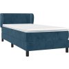 Box spring postel s matrací 90x200 cm samet [3127413] (Barva Tmavě moddrá)