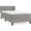 Box spring postel s matrací 90x200 cm samet [3127413] (Barva Tmavě moddrá)