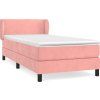 Box spring postel s matrací 90x200 cm samet [3127413] (Barva Tmavě moddrá)
