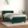Box spring postel s matrací 90x200 cm samet [3127413] (Barva Tmavě moddrá)