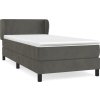Box spring postel s matrací 80 x 200 cm samet [3127338] (Barva Tmavě šedá)