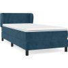 Box spring postel s matrací 80 x 200 cm samet [3127338] (Barva Tmavě šedá)